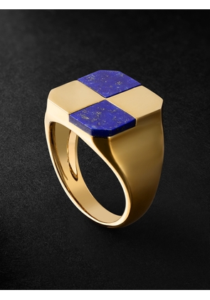 Yvonne Léon - Gold Lapis Lazuli Ring - Men - Gold - 53