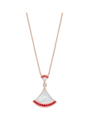 Bvlgari Rose Gold, Diamond, Ruby And Mother-Of-Pearl Divas' Dream Necklace