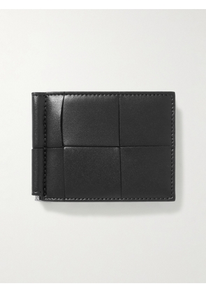Bottega Veneta - Cassette Intrecciato Leather Bifold Cardholder with Money Clip - Men - Black
