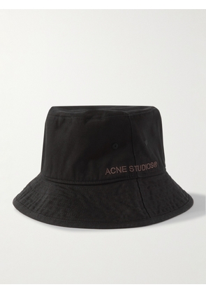 Acne Studios - Brimmo Logo-Embroidered Cotton-Twill Bucket Hat - Men - Black - S/M