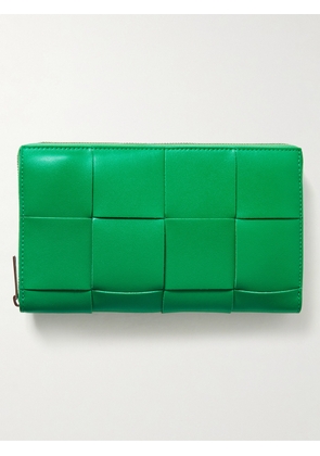 Bottega Veneta - Intrecciato Leather Zip-Around Wallet - Men - Green