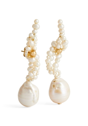 Completedworks Gold Vermeil And Pearl Gotcha Earrings