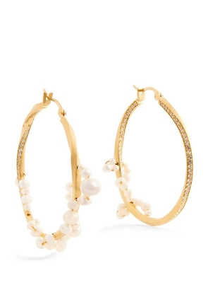 Completedworks Gold Vermeil, Pearl And White Topaz Manifold Ii Earrings