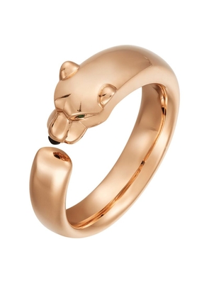 Cartier Rose Gold, Tsavorite Garnet And Onyx Panthère De Cartier Ring