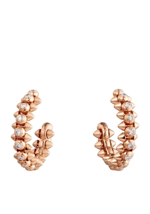 Cartier Rose Gold And Diamond Clash De Cartier Hoop Earrings