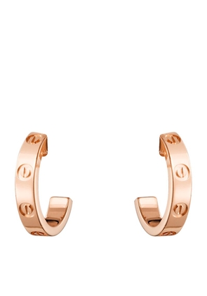 Cartier Rose Gold Love Hoop Earrings