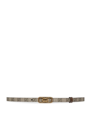 Gucci Thin Canvas Interlocking G Belt