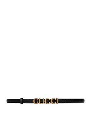 Gucci Leather Logo Belt