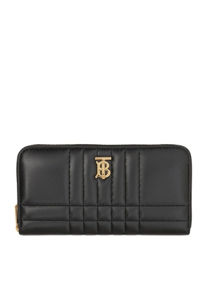 Burberry Leather Quilted Lola Zip-Around Wallet