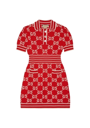 Gucci Jacquard Gg Polo Dress