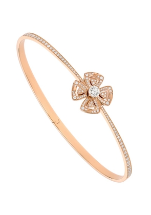 Bvlgari Rose Gold And Diamond Fiorever Bangle