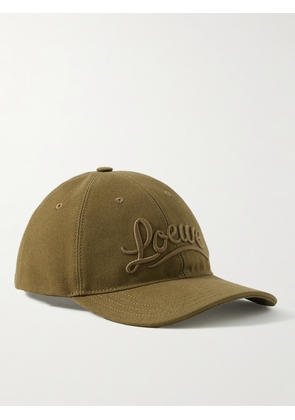 LOEWE - Paula's Ibiza Logo-Embroidered Cotton-Canvas Baseball Cap - Men - Green