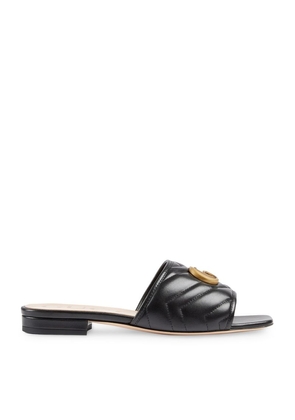 Gucci Leather Gg Sandals
