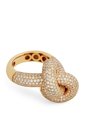 Engelbert Yellow Gold And Diamond The Legacy Knot Ring (Size 55)