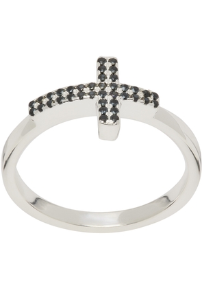 Stolen Girlfriends Club SSENSE Exclusive Silver Dusted Cross Ring