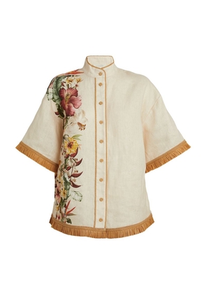 Zimmermann Linen Floral Lexi Shirt