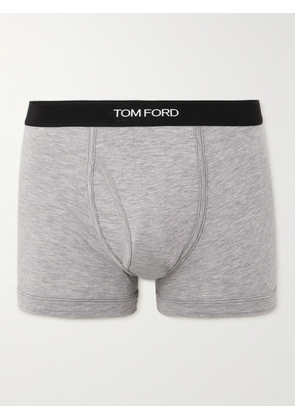 TOM FORD - Stretch-Cotton and Modal-Blend Boxer Briefs - Men - Gray - S
