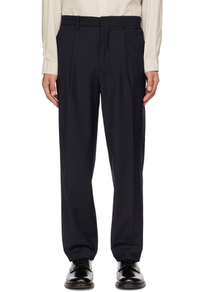 POTTERY Navy One Pleated Trousers