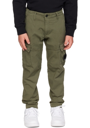 C.P. Company Kids Kids Green Garment-Dyed Cargo Pants