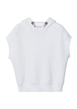 Brunello Cucinelli Kids Ribbed Hooded Sweater Vest (4-12 Years)