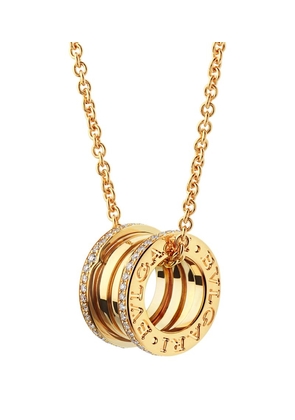 Bvlgari Yellow Gold And Diamond B. Zero1 Pendant Necklace