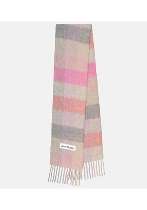 Acne Studios Checked alpaca wool-blend scarf
