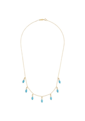 Jennifer Meyer Yellow Gold, Diamond And Turquoise Shaker Necklace