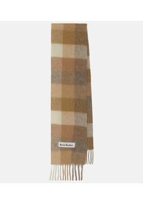 Acne Studios Vally checked alpaca-blend scarf