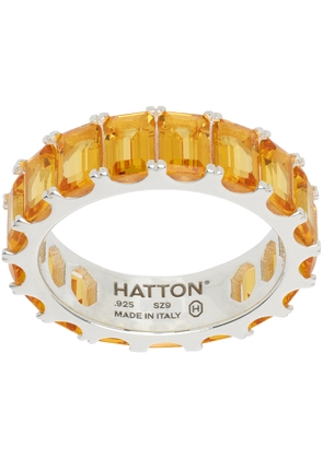 Hatton Labs SSENSE Exclusive Silver & Yellow Octagon Eternity Ring