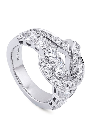 Boodles White Gold And Diamond The Knot Medium Ring