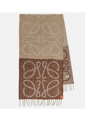 Loewe Anagram alpaca and wool-blend scarf