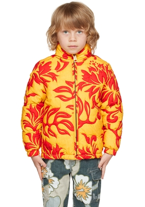 ERL Kids Orange Quilted Jacket