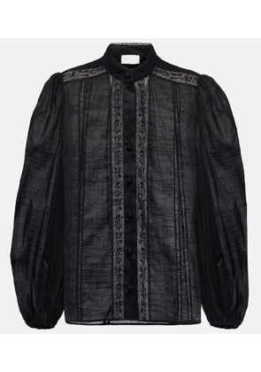 Zimmermann Halliday lace-trimmed cotton shirt