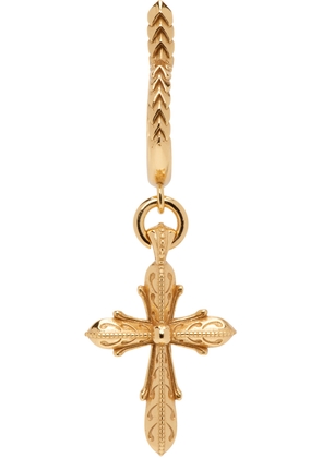 Emanuele Bicocchi Gold Gothic Cross Single Earring