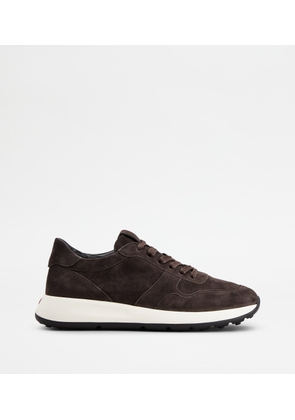 Tod's - Sneakers in Suede, BROWN, 10 - Shoes