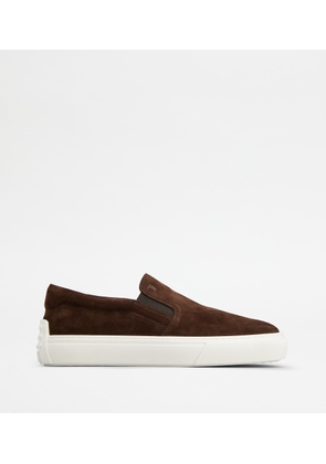 Tod's - Slip-ons in Suede, BROWN, 10 - Shoes