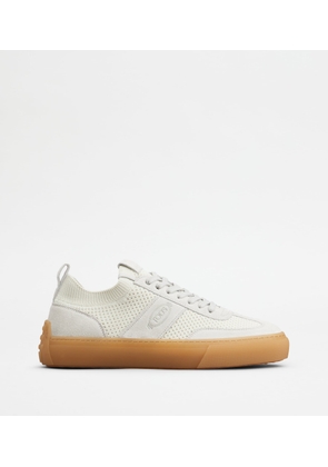 Tod's - Sneakers in Fabric and Suede, WHITE, 6 - Shoes