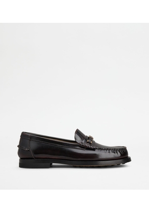 Tod's - Loafers in Leather, BURGUNDY, 35 - Shoes