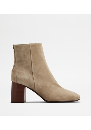 Tod's - Ankle Boots in Suede, GREY, 35 - Shoes