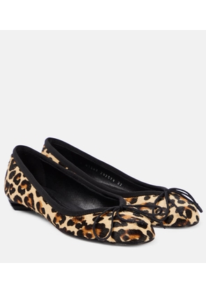 Alexander McQueen Armadillo calf hair ballet flats