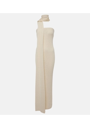 Magda Butrym Scarf-detail linen and cotton maxi dress