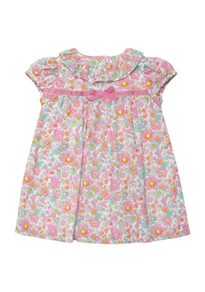 Trotters Coral Betsy Print Ruffle Dress (3-24 Months)