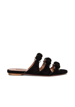 ALAÏA Leather Bombe Sandals in Noir - Black. Size 36.5 (also in ).