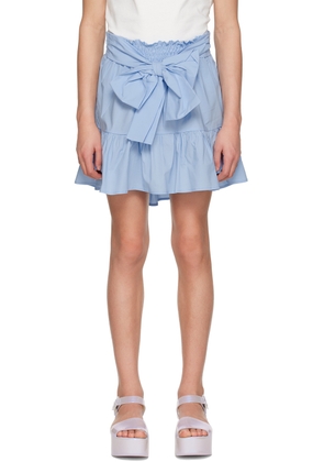 Miss Blumarine Kids Blue Printed Skirt