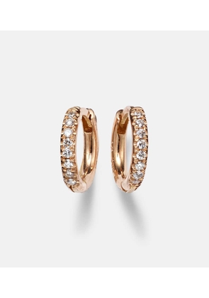 Ileana Makri New Mini Hoops 18kt rose gold earrings with diamonds