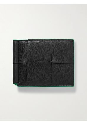 Bottega Veneta - Cassette Intrecciato Full-Grain Leather Bifold Cardholder with Money Clip - Men - Black
