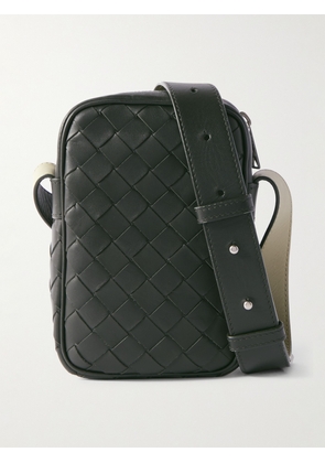 Bottega Veneta - Intrecciato Leather Phone Pouch - Men - Black