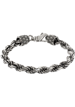 Emanuele Bicocchi Silver Large Rope Chain Bracelet