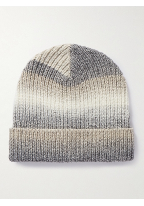 Club Monaco - Ombré Ribbed-Knit Beanie - Men - Gray