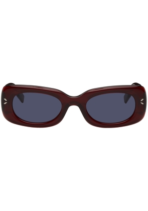 MCQ Burgundy Rectangular Sunglasses